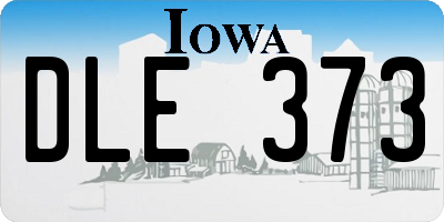 IA license plate DLE373