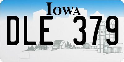 IA license plate DLE379