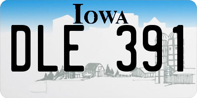 IA license plate DLE391