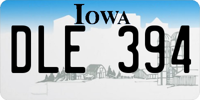 IA license plate DLE394