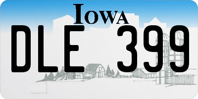 IA license plate DLE399