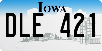 IA license plate DLE421