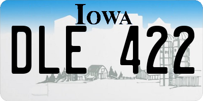 IA license plate DLE422