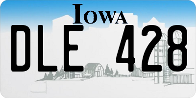 IA license plate DLE428