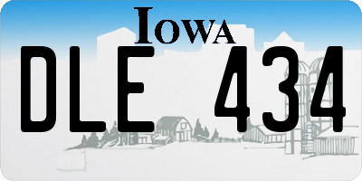 IA license plate DLE434