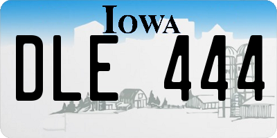 IA license plate DLE444