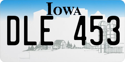 IA license plate DLE453