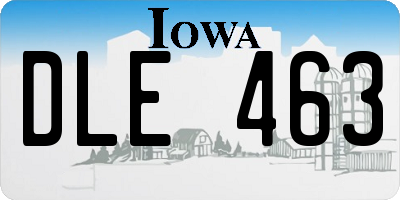IA license plate DLE463