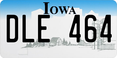 IA license plate DLE464