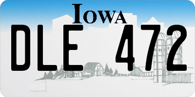 IA license plate DLE472