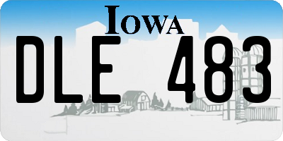 IA license plate DLE483
