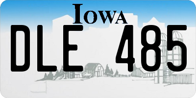 IA license plate DLE485