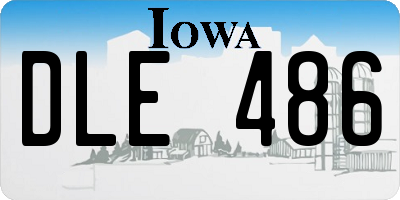 IA license plate DLE486