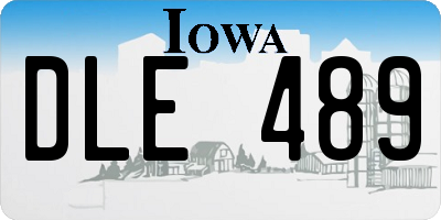 IA license plate DLE489