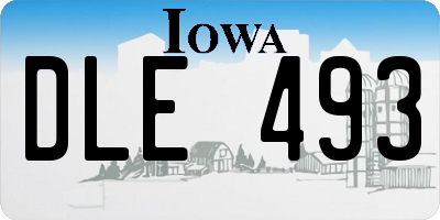 IA license plate DLE493