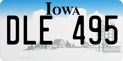 IA license plate DLE495