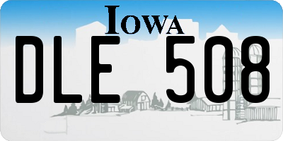 IA license plate DLE508