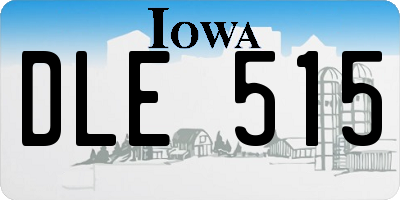 IA license plate DLE515