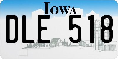 IA license plate DLE518