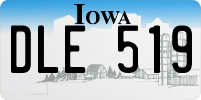 IA license plate DLE519