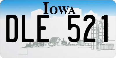 IA license plate DLE521