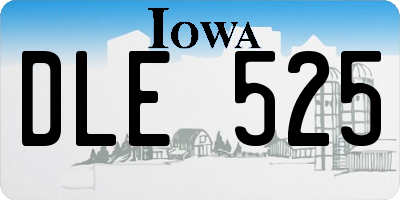 IA license plate DLE525