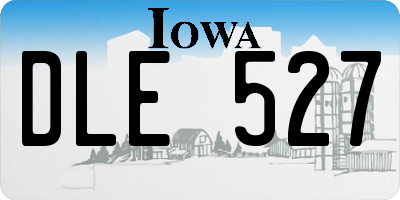 IA license plate DLE527