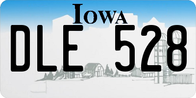 IA license plate DLE528