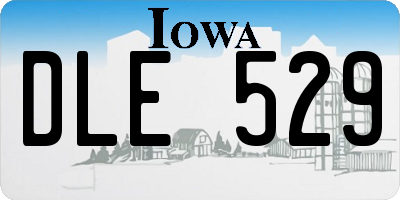 IA license plate DLE529