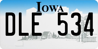 IA license plate DLE534