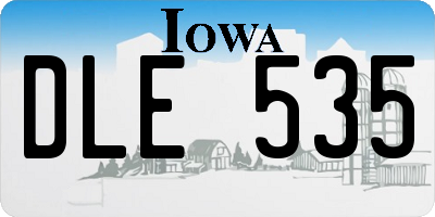 IA license plate DLE535
