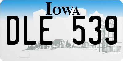 IA license plate DLE539
