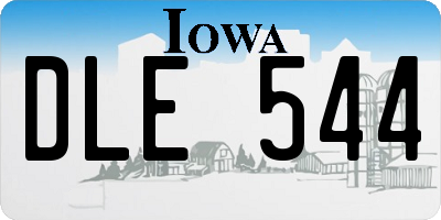 IA license plate DLE544