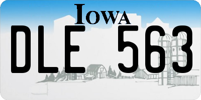 IA license plate DLE563