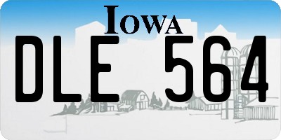 IA license plate DLE564