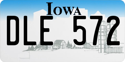 IA license plate DLE572
