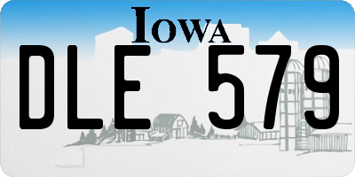 IA license plate DLE579