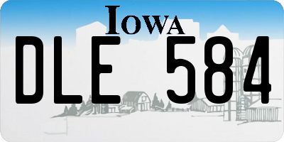 IA license plate DLE584
