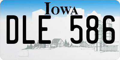 IA license plate DLE586