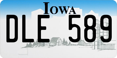 IA license plate DLE589