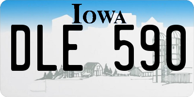IA license plate DLE590