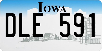 IA license plate DLE591