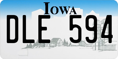 IA license plate DLE594