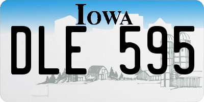 IA license plate DLE595