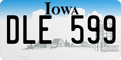 IA license plate DLE599