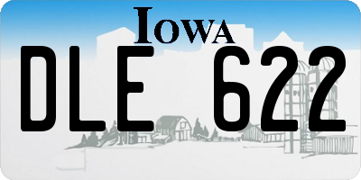 IA license plate DLE622