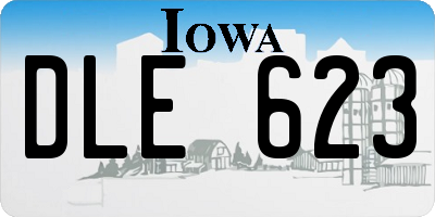 IA license plate DLE623