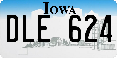 IA license plate DLE624