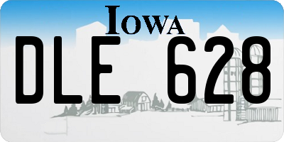 IA license plate DLE628