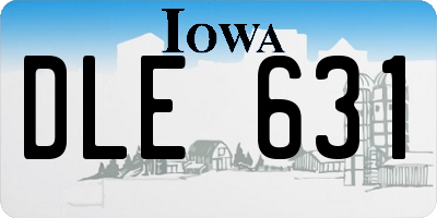 IA license plate DLE631